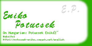 eniko potucsek business card